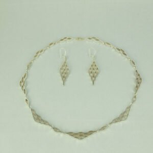 Collier met oorbellen 'Golven'